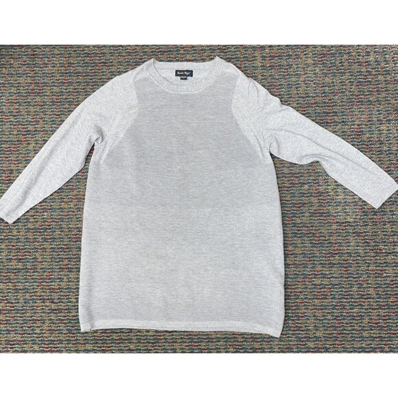Charlie Paige Women Oversized Gray Sweater Size L Ribbed - Picture 1 of 6